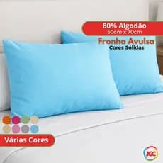 Fronha para Travesseiro Lisa Cor Sólida 80% Algodão Capa para Travesseiro