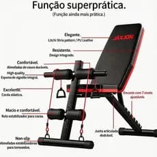 Estação de Musculação Banco e Academia Regulável Dobrável 400KG Reto, Inclinado e Declinado com 7 Níveis