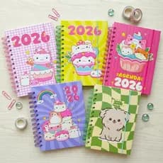 Agenda 2026 Planner Executiva Pets Fofinhos Capa Dura Organizador 168 fls PROMOÇÃO