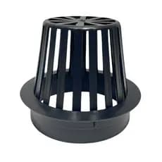 Kit 4 Ralo Hemisférico Abacaxi Plástico Preto Anti Folhas Para Calha e Tubo 75 Mm 3 polegadas