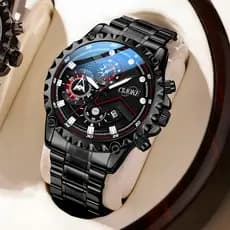 men watch aço inoxidável à prova d'água mostrador luminescente movimento de quartzo de moda popular O melhor presente