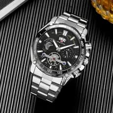 VAVA Relógio de quartzo masculino premium, à prova d'água, com calendário e tourbillon, a escolha ideal para presente