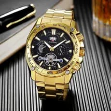 VAVA Relógio de quartzo masculino premium, à prova d'água, com calendário e tourbillon, a escolha ideal para presente