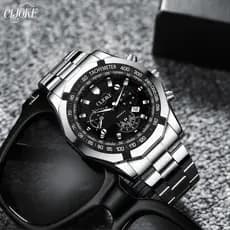mens watch movimento de quartzo business sports fashion- display luminoso premium