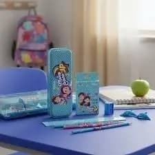 Bolsa Kit Escolar Infantil Estojo Desenha Pintar Artes Completo