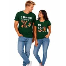 Kit Camisa Camiseta Casal Masculina Feminina Unissex Algodão Kit Blusas Premium Estampada