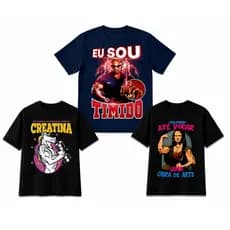 Kit 3 Camisas Academia Unissex Camisetas Engraçadas Frases Divertidas Blusas Fitness Academia Treino