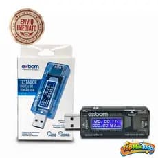 Testador USB Digital Voltímetro Amperímetro Medidor de Carga, Capacidade mAh e Tensão (Com Nota Fiscal)