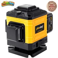 Nível Laser 3D 12 Linhas Verde Profissional 360° + 2 Baterias