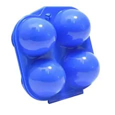 Porta Ovos Rígido Case 4 Unidades Trava Camping Viagem Azul (N.Fiscal)