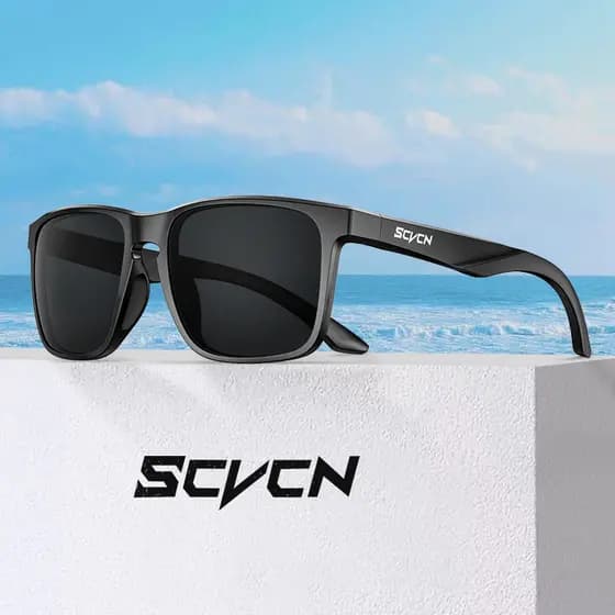 Óculos de proteção esportivos polarizados SCVCN para ciclismo, proteção UV400 e pesca ao ar livre.