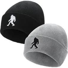 2 Peças de Gorro de Tricô para Homens, Boné de Inverno Quente com Aba, Presentes de Ano Novo para Pai e Marido