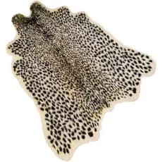 Tapete com Estampa de Leopardo, Tapete Fofo de Pele de Guepardo Sintética, Tapete de Área com Estampa de Animal, Tapete