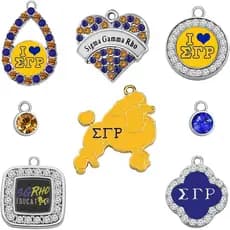 8 Peças de Joias de Sororidade, Charms DIY SGRHO, Presentes de Sororidade para Fazer Joias, Acessórios de Presente, Joia