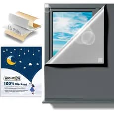 Cortinas Blackout Portáteis NIGHTON 40"×57" com Tiras de Fita Adesiva Forte e Fecho de Gancho e Laço, Cortinas Blackout