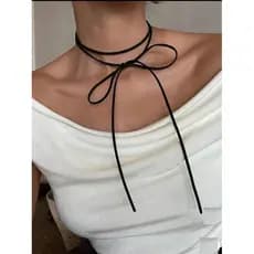 colar gargantilha diy preto