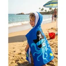 Toalha Roupão Infantil de Praia Algodão Capuz Felpuda Kids Toalhas Infantil com Capuz