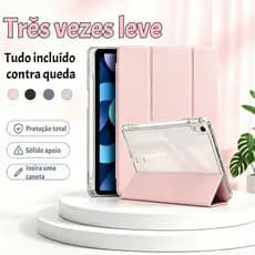 Capa iPad 10ª Geração e Air – Acrílica Anti-amarelamento, Suporte e Porta Caneta com Proteção