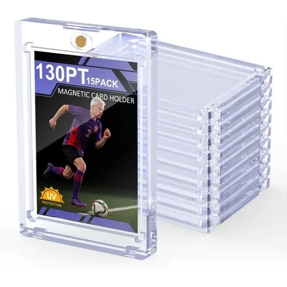 Toploader Magnético Rígido 35/55/100PT com Suporte – Protetor para Cartas TCG (10/15 Peças)