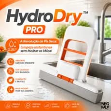 Mini Mop Absorvente Portatil Rodo Esponja Limpeza Pia Cozinha Banheiro Auto Torcao PVA Seca Tudo Pratico Premium