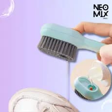 Escova Com Dispenser Detergente Sabao Salva Unhas Lavar Louca Roupa Pratica Kit Premium