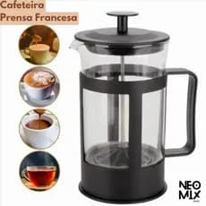 Cafeteira Prensa Francesa 350ml Infusor De Chá Cremeira Manual Vidro Borossilicato Café Gourmet Premium MO-AK-55