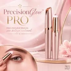 Caneta Depiladora Sobrancelha Elétrica PrecisionGlow Pro Depilador Facial Recarregável USB Portátil Indolor Opção Kit