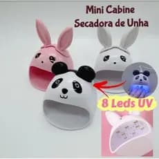 Mini cabine secadora de unha portátil 8 Leds UV para unhas em Gel secagem rápida