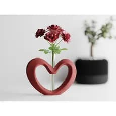 Vaso Decorativo Coração em PLA Porta Flor Romântico Moderno para Decoração e Presente