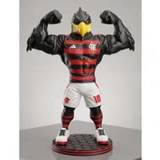 Boneco Mascote 26cm | Estátua Colecionável Decorativa Presente Torcedor