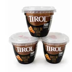 Kit 3 Potes Doce De Leite Tirol Tradicional 350g cada - Total 1kg Econômico