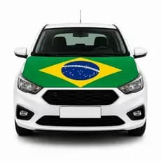 Bandeira Brasil Para Capo de Carro Com Elástico