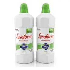 Pack 2 Frascos Lysoform Desinfetante Perfumado Citrus 1L Econômico