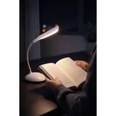 Luminária LED de Mesa Flexível Portátil a Pilha Luz Branca