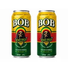 Kit 2 Energéticos Bob Energý Drink Tradicional Brizado Infusão de Ervas 473ml