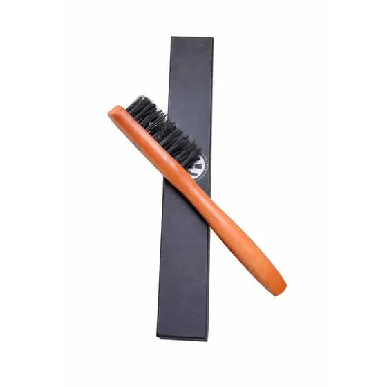 Escova disfarce, degrade,  limpeza barbearia profissional, cabo de madeira, escova de barba, cerdas firmes, remove pelo