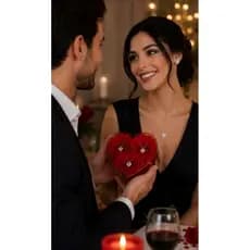 Kit Colar e Brinco Coração Feminino Prata com Caixa de Rosas Dia dos Namorados Presente Romântico Dia da Mães