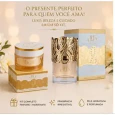 Kit Perfume DALAL Lattafa 100ml + Creme Hidratante Corporal Dalal Isabelle La Belle 200ml Fragrância Árabe e Pele Luxo