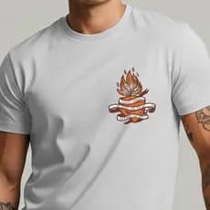 Camiseta Masculina Católica Sagrado Coração de Jesus Estampada Crista Camisa