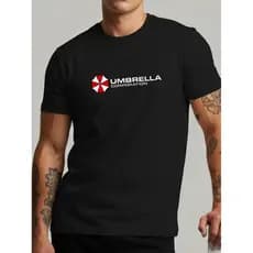 Camiseta Masculina Umbrella Corporation Resident Evil Estampada Camiseta Blusa T-Shirt
