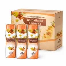 KIT 03 UNIDADES SABONETE ÍNTIMO BARTIMÃO E AROEIRA 200ML APINIL