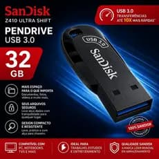 Pendrive SanDisk Ultra Shift USB 3.0 - 32GB (Original)