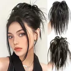 Extensões De Perucas Sintéticas De Garra De Chignon Sintética Clip De Cabelo Bun Na Extensão Da Cauda Do Para Mulheres