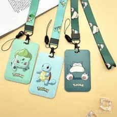 Cartão Pokemon Elf Cardholder Photo Cardcase Etiqueta De Identificação Com Lanyard 7 * 11cm