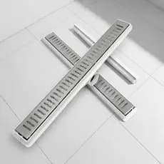 Ralo Linear 5x70 Inox Palito Sifonado Para Banheiro Branco Cinza Preto Saídas 40mm Tela Anti Inseto (5cmx70cm)