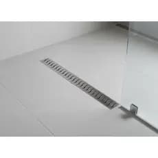 Ralo Linear 6x50 Sifonado Banheiro Piscina Branco Preto Cinza Grelha em Inox (6cmx50cm) com Tela Anti Inseto