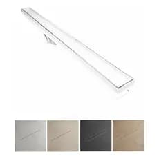 Ralo Linear Banheiro Oculto 5 x 90 Seca Box Coletor Plástico  Branco Preto Cinza com Sifão (5cm x 100cm)