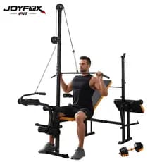 Banco de Supino Regulável JOYFOX - Estação de Musculação Multifuncional para Treino em Casa