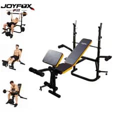 Banco de Supino Regulável para Musculação - Estação de Treino Completa JOYFOX