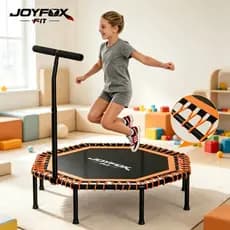Cama Elástica Infantil JOYFOX 1,05m com Barra T Ajustável Pula Pula até 200kg